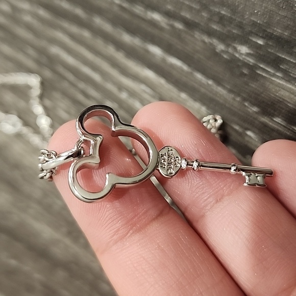 Disney Sterling Silver Mickey Key Necklace - Picture 4 of 5